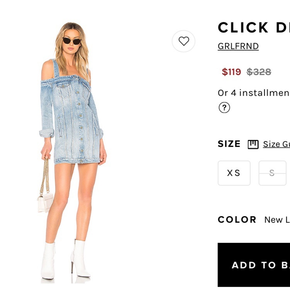 Coachella GRLFRND Click Denim Dress